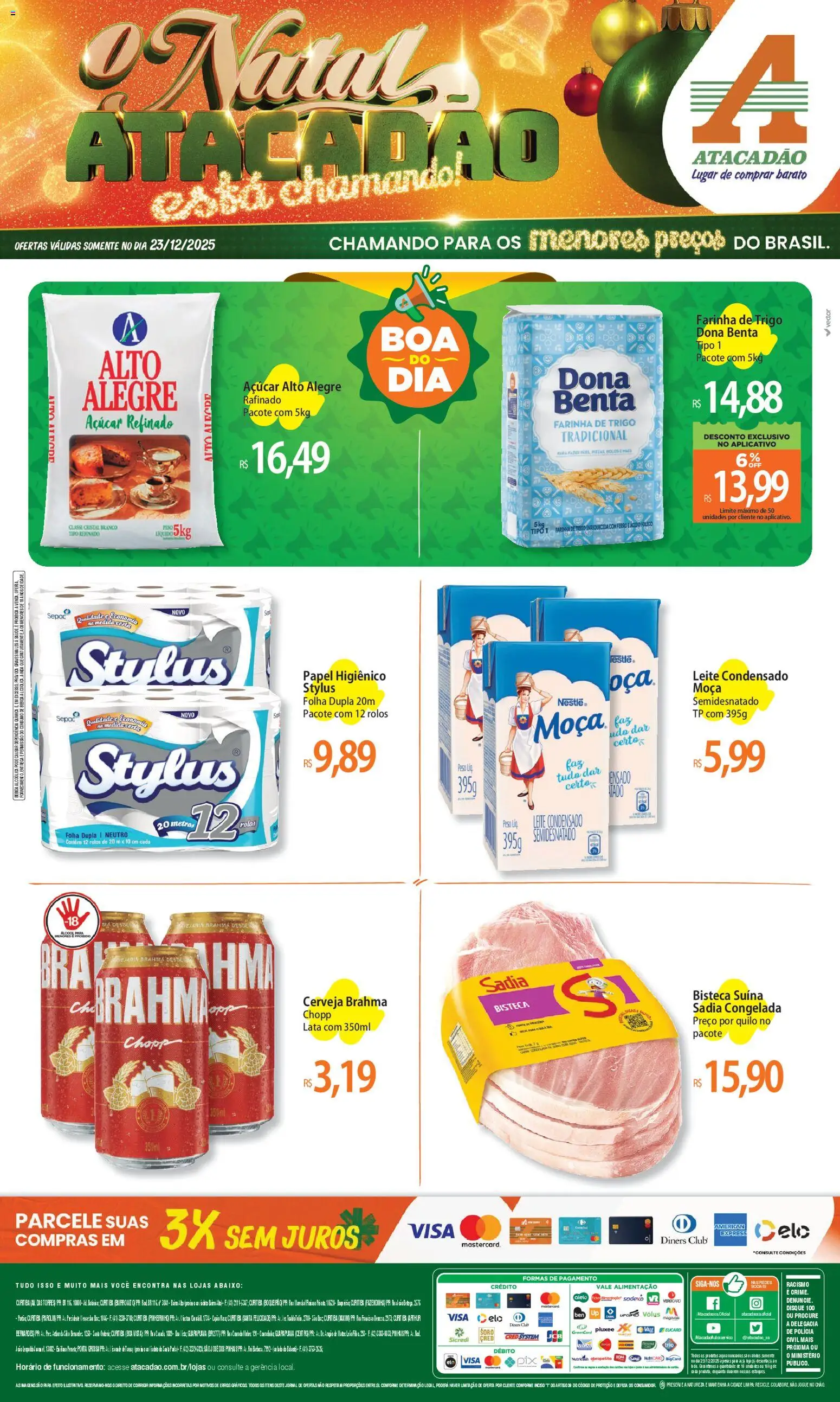 Pré-Visualização do folheto "Ofertas - PR" da loja Atacadão válido a partir de 23/12/2025