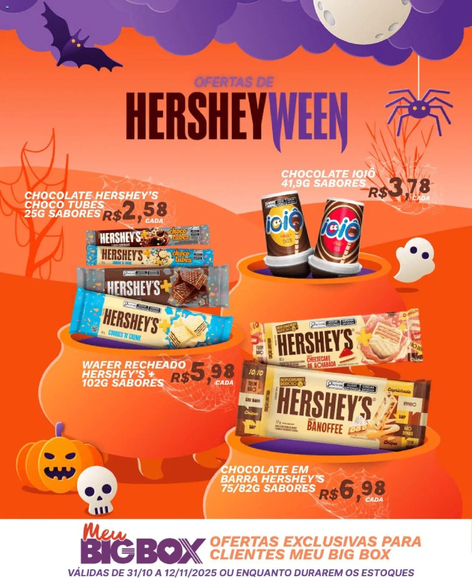 Pré-Visualização do folheto "Ofertas Hersheyween" da loja Big Box válido a partir de 31/10/2025