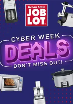 Ad Preview of Ocean State Job Lot Cyber Week from 11/30/2025