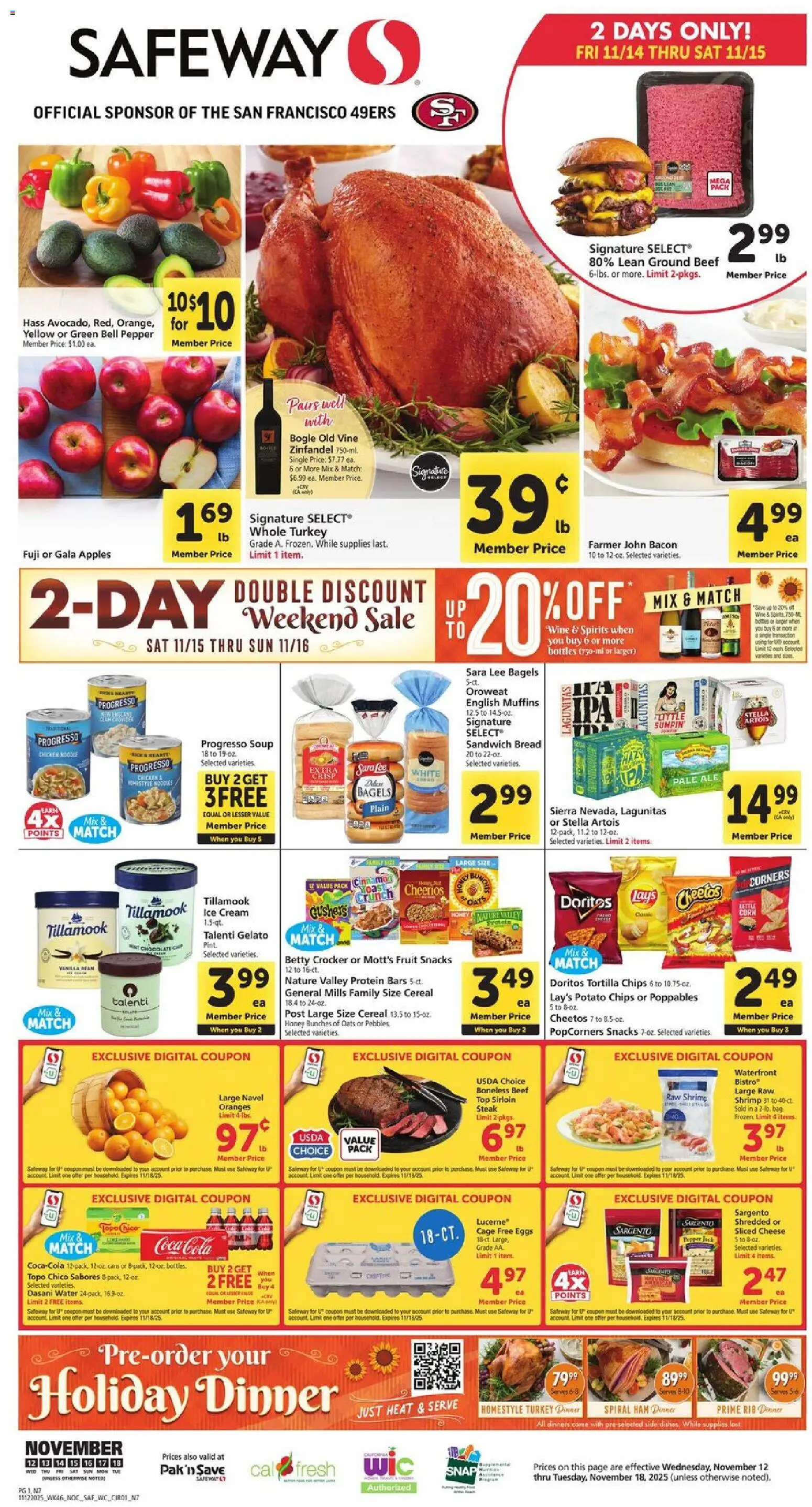 Ad Preview of Safeway Weekly Ad from 11/12/2025