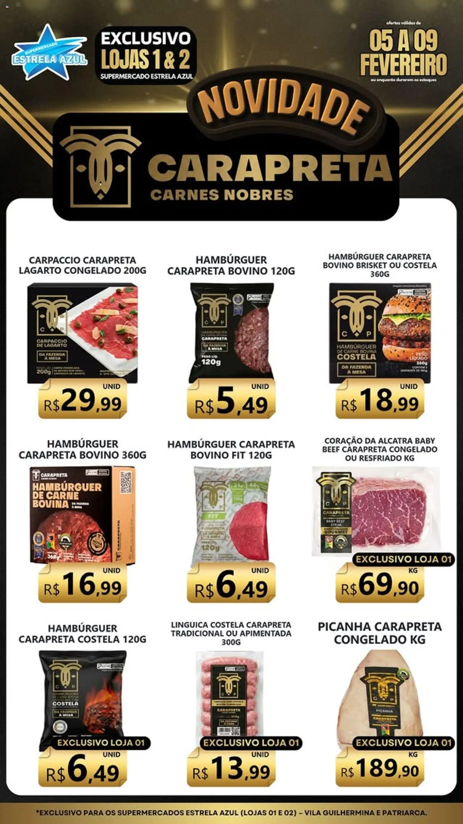 Pré-Visualização do folheto "Ofertas Carapreta" da loja Estrela Azul válido a partir de 05/02/2026