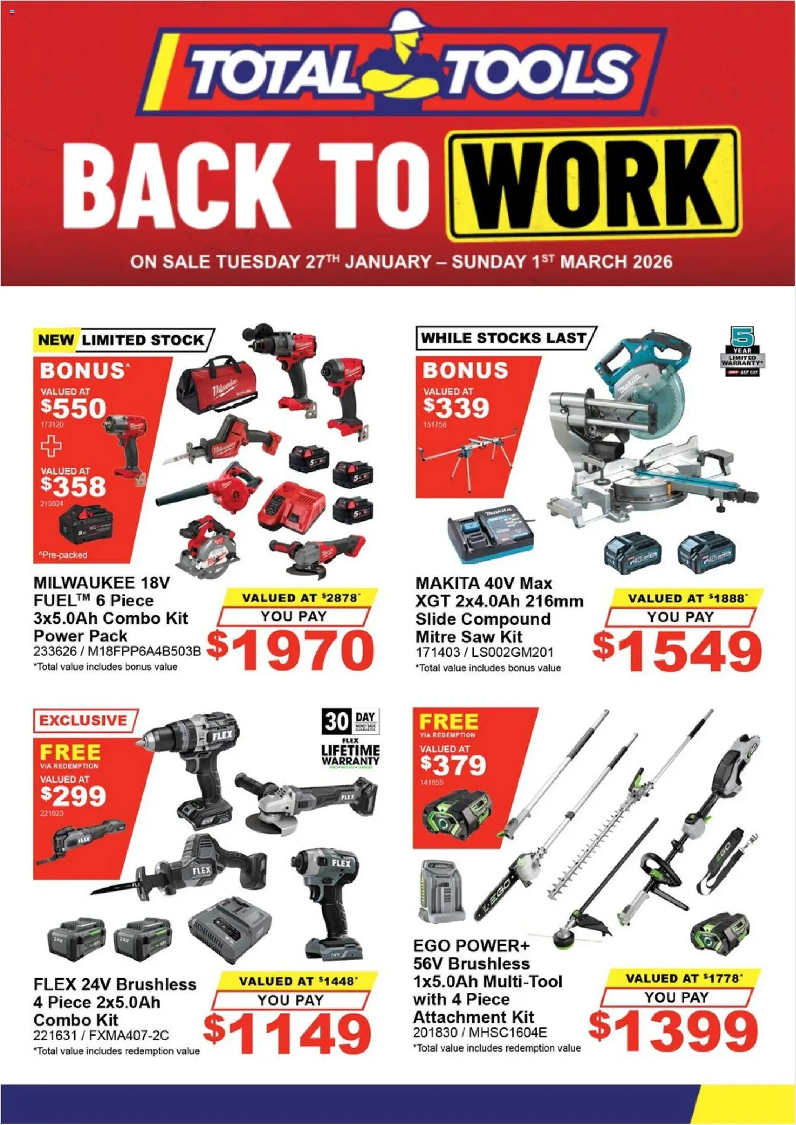 Preview of catalogue Catalogue from shop Total Tools valid 27/01/2026 - Saw, Tools