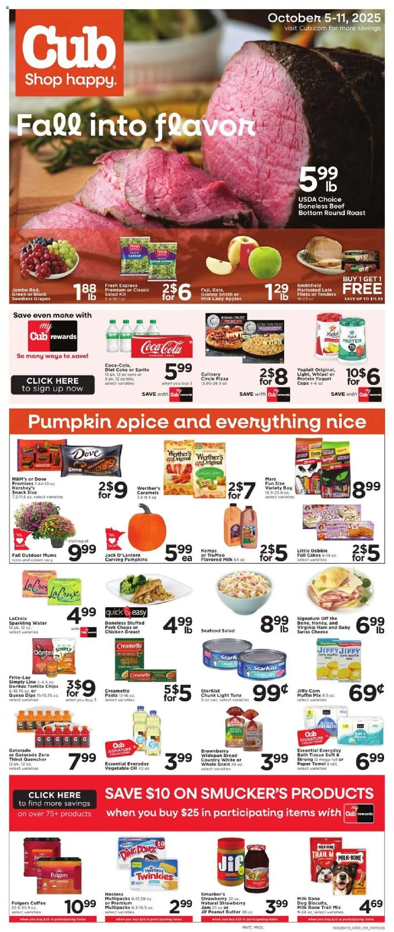 Cub Foods Weekly Ad from 10/05/2025 - Flyer - Page number 1