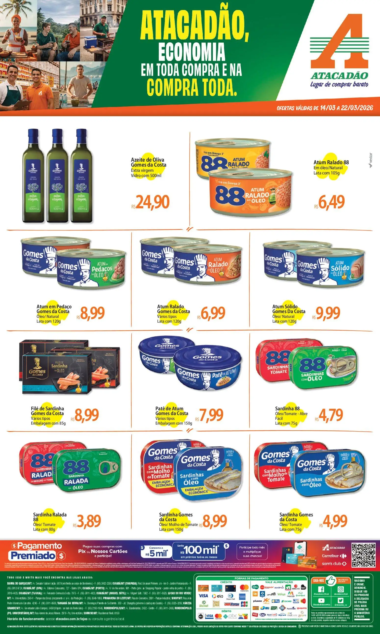Pré-Visualização do folheto "Atacadão ofertas - MT" da loja Atacadão válido a partir de 14/03/2026