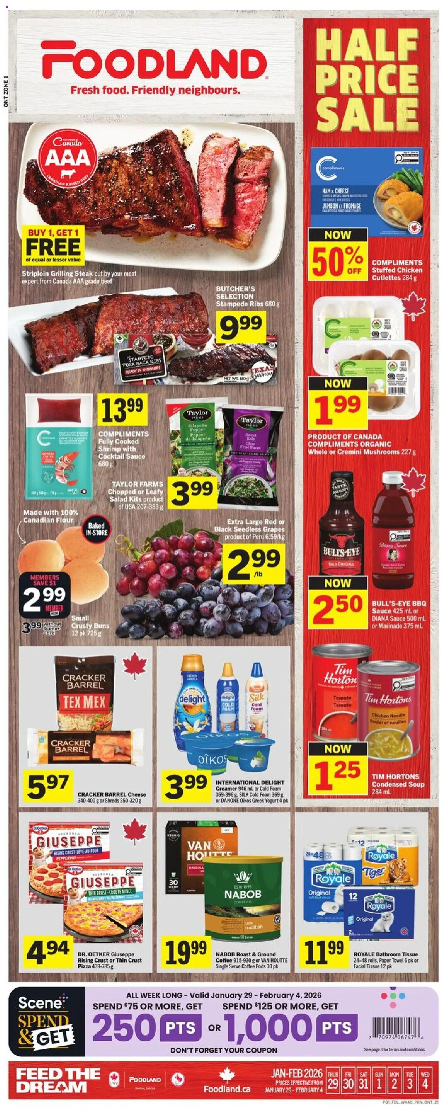 Preview of leaflet Weekly flyer / circulaire from shop Foodland is valid from Jan 29, 2026