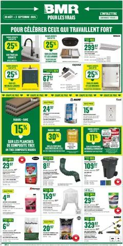Un aperçu du dépliant Weekly flyer / circulaire du magasin BMR est valide à partir 28 août 2025
