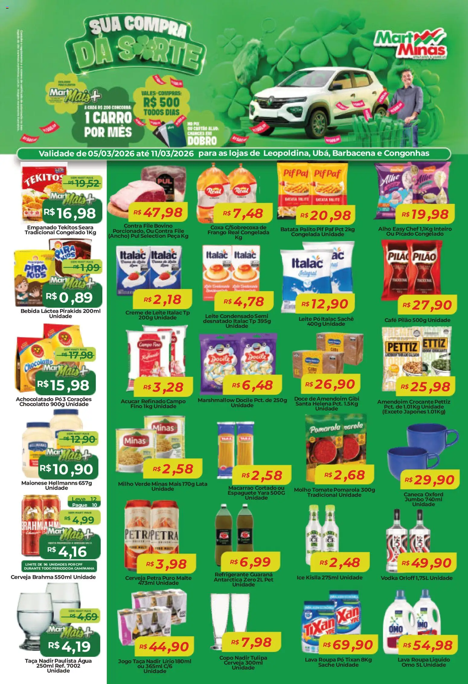 Pré-Visualização do folheto "Mart Minas ofertas" da loja Mart Minas válido a partir de 05/03/2026