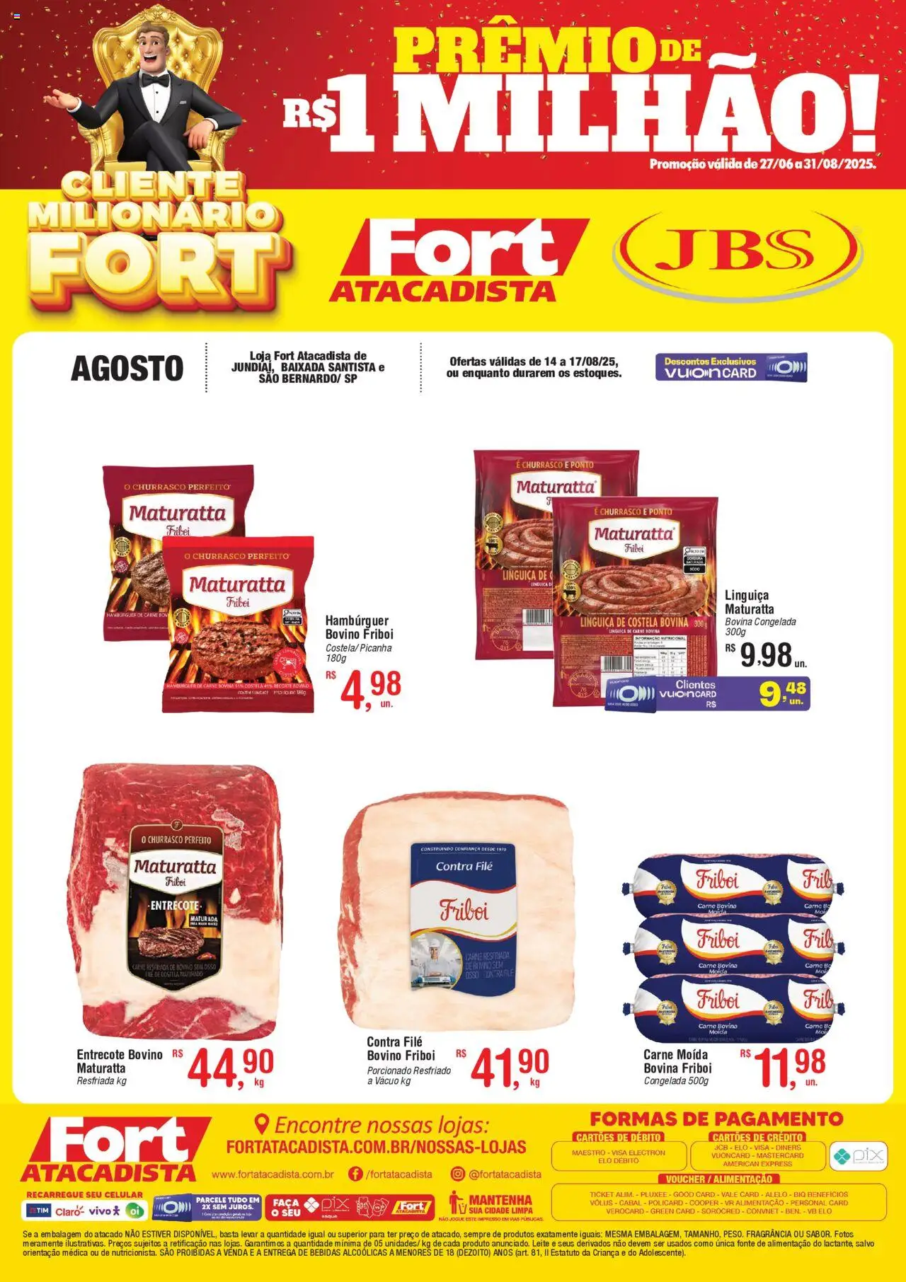 Fort Atacadista folheto "Ofertas JBS" válido a partir de 14/08/2025 - número de página 1