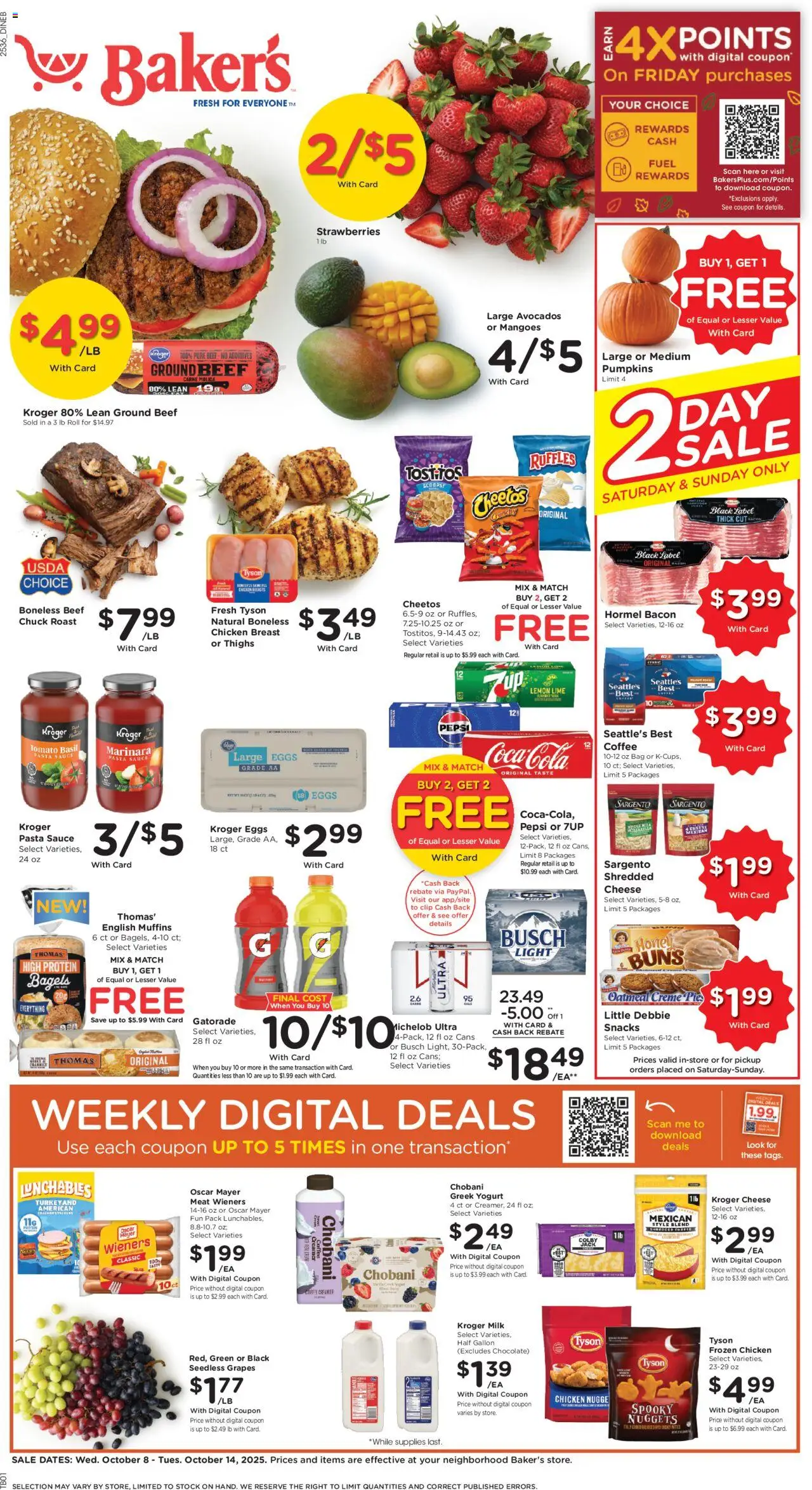 Baker's Weekly Ad from 10/08/2025 - Flyer - Page number 1