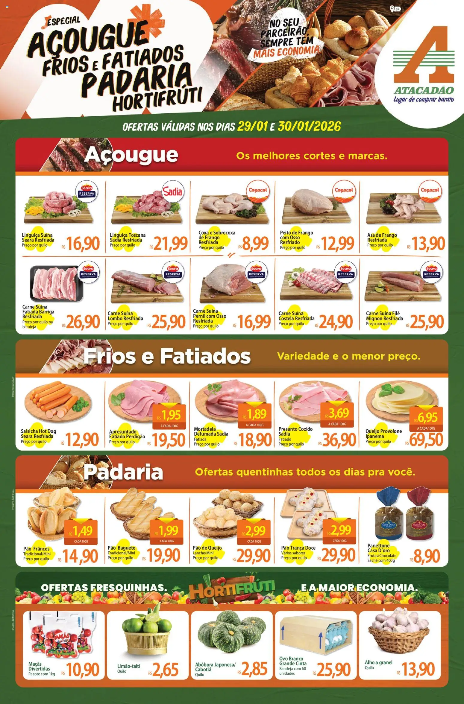 Pré-Visualização do folheto "Ofertas - SP" da loja Atacadão válido a partir de 29/01/2026
