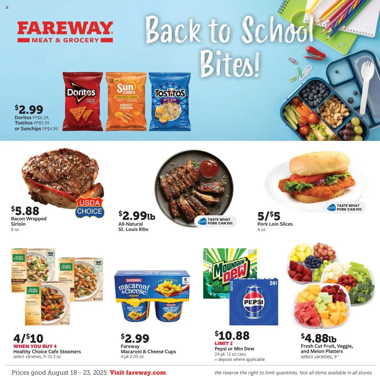Fareway Weekly Ad from 08/18/2025 - Flyer - Page number 1