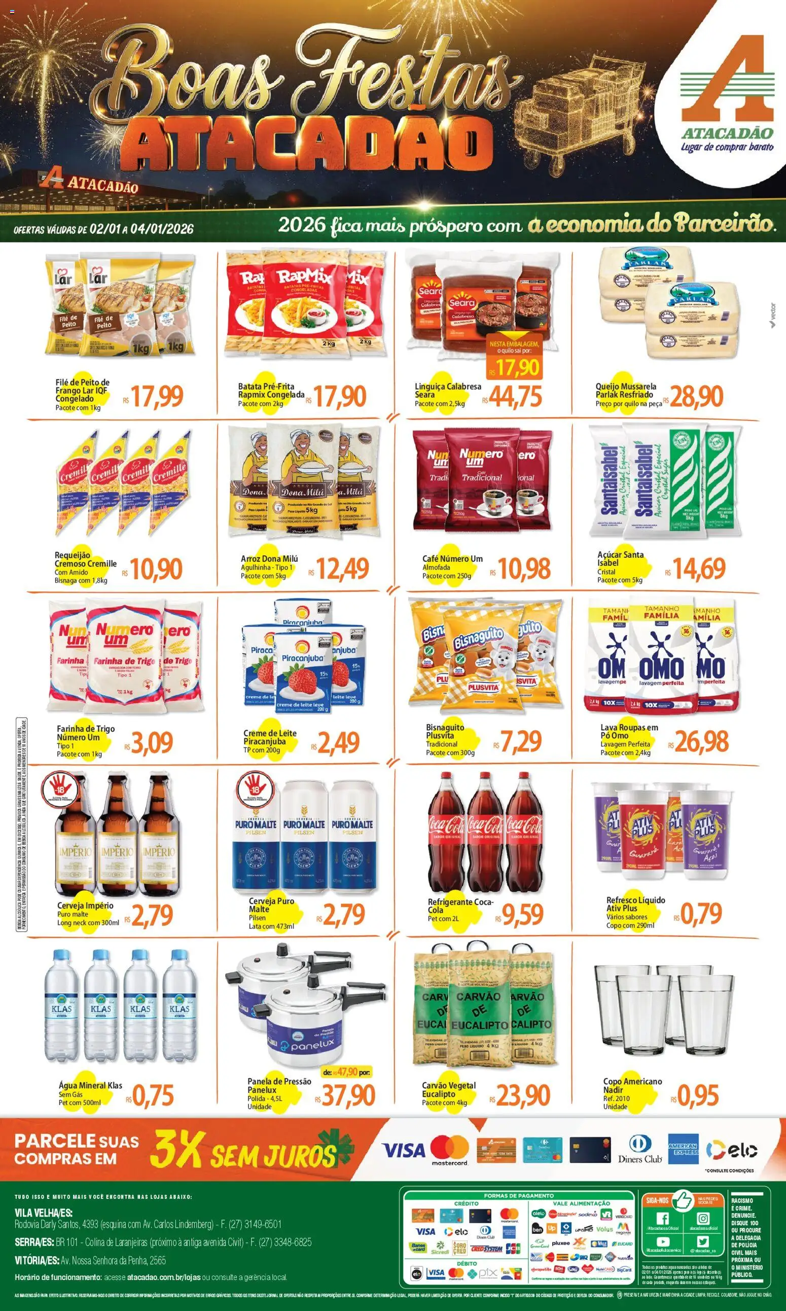 Pré-Visualização do folheto "Ofertas - ES" da loja Atacadão válido a partir de 02/01/2026