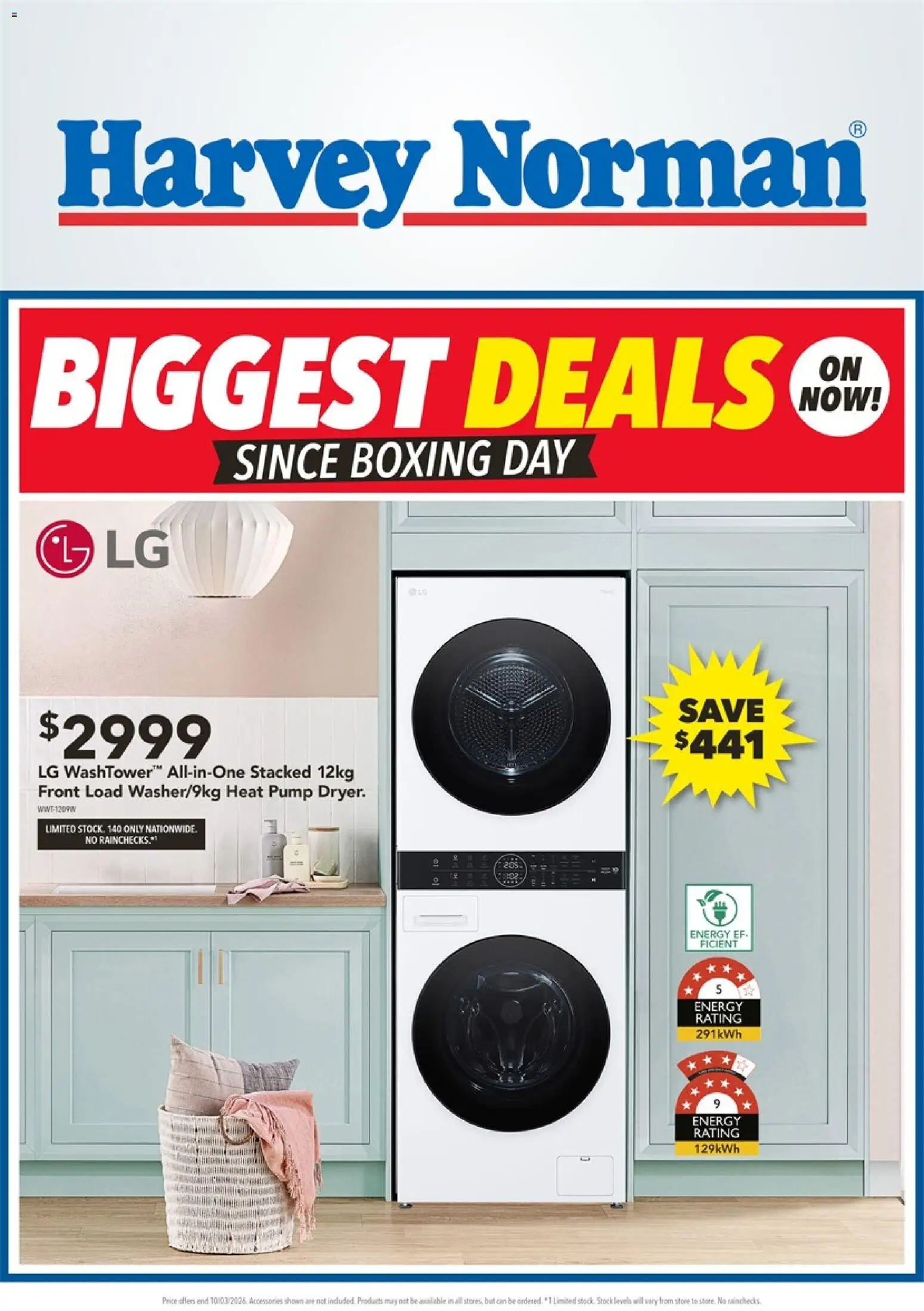 Preview of catalogue Harvey Norman Biggest Deals on Laundry & Kitchen since Boxing Day! from shop Harvey Norman valid 28 Feb 2026