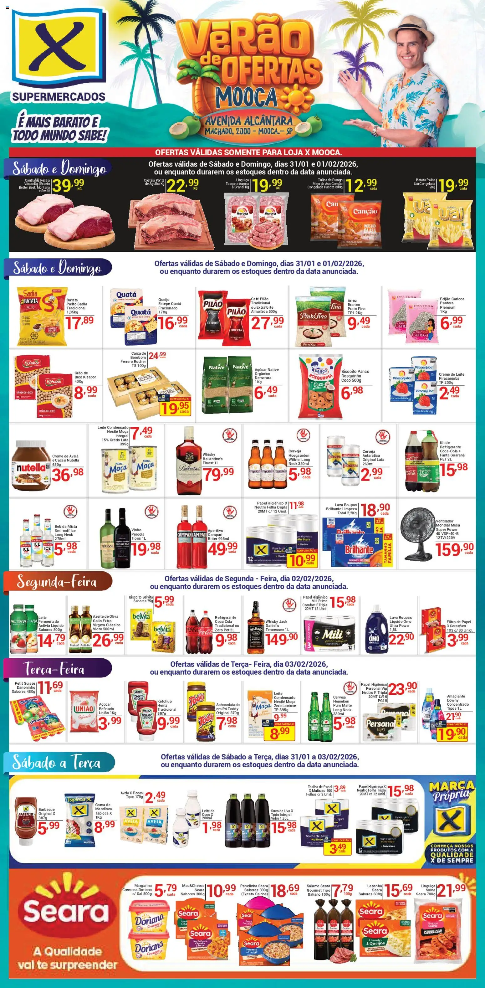 Pré-Visualização do folheto "Ofertas da semana" da loja X Supermercados válido a partir de 31/01/2026