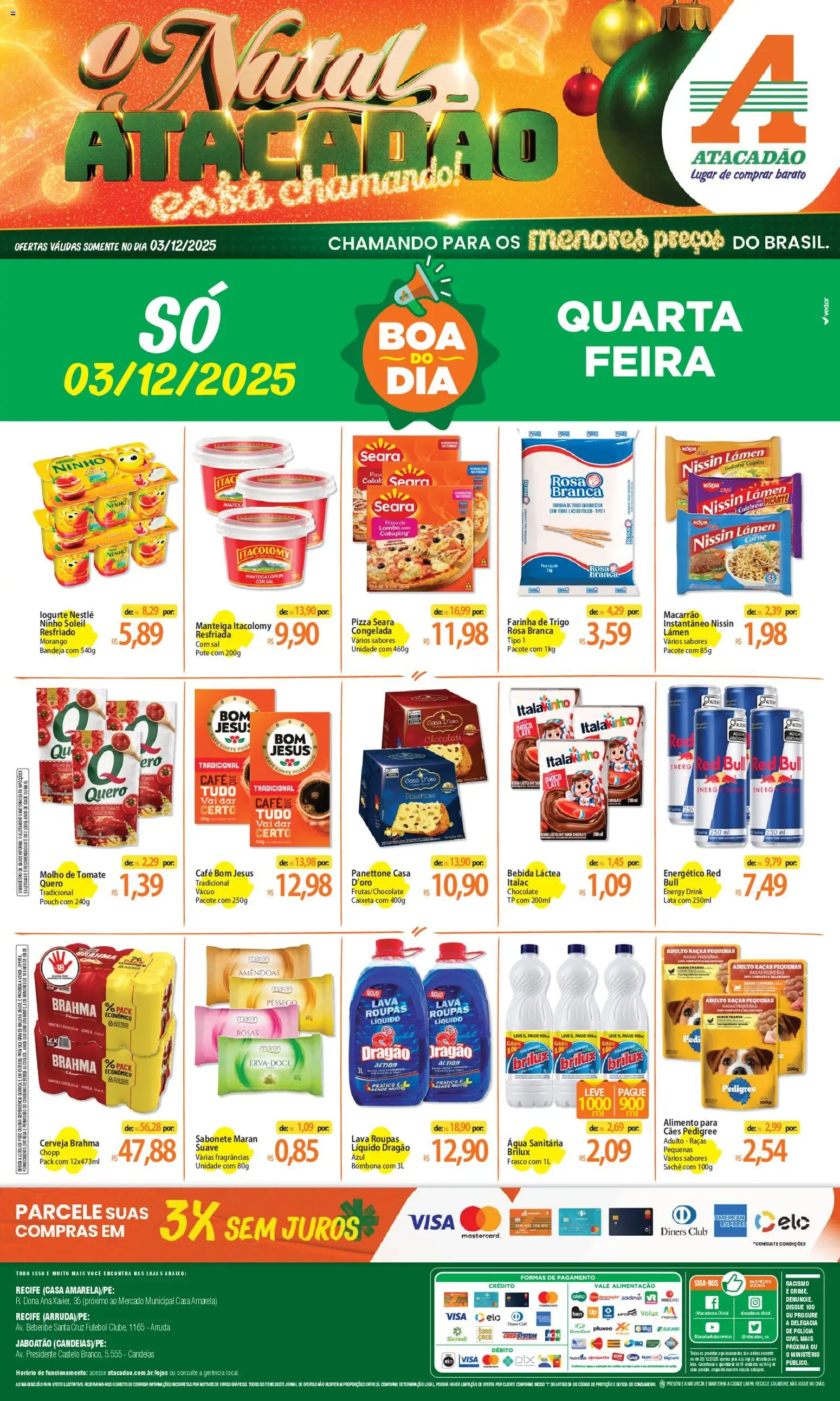 Pré-Visualização do folheto "Ofertas - PE" da loja Atacadão válido a partir de 03/12/2025