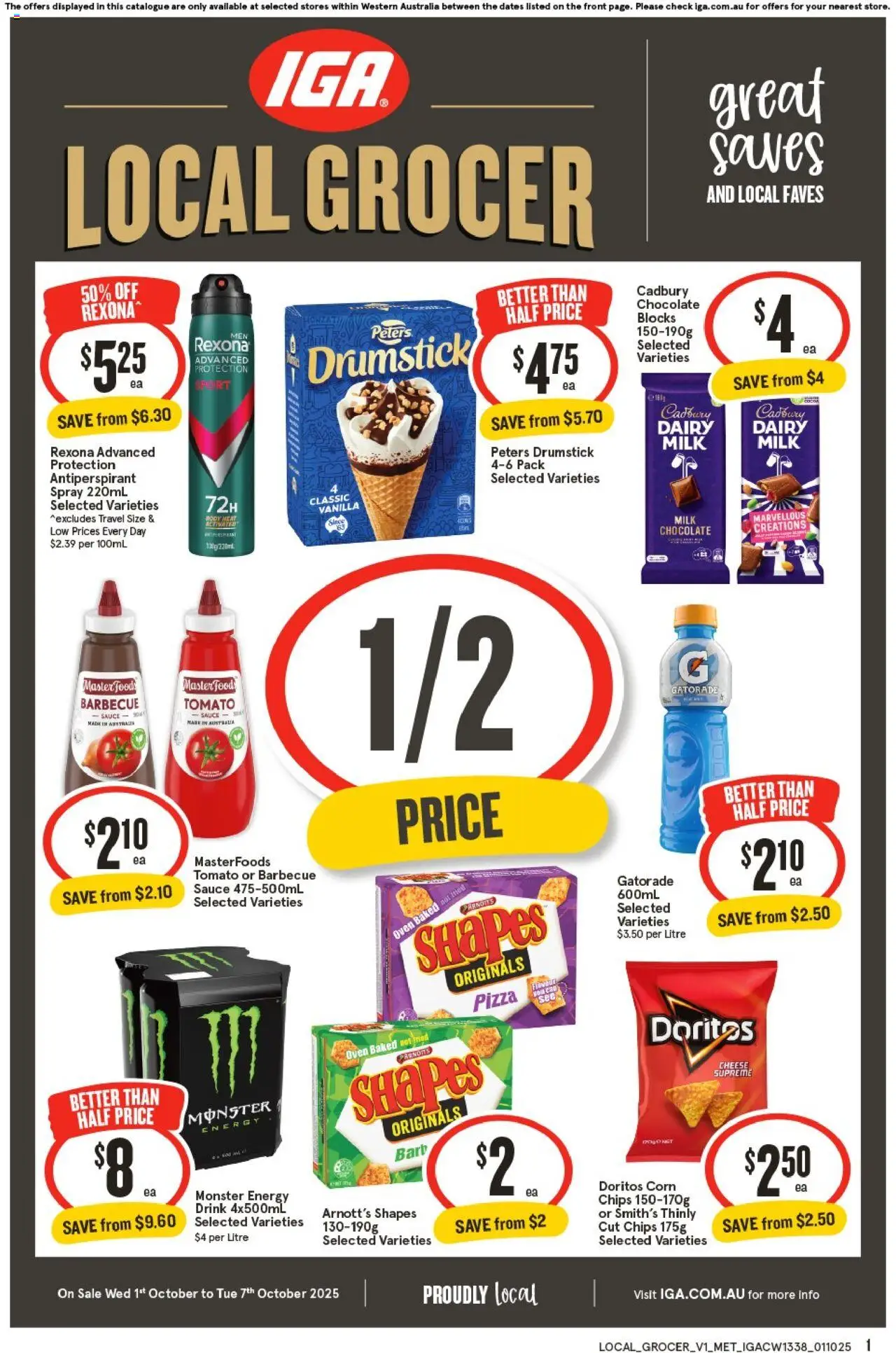 IGA catalogue valid from 01/10/2025 - page 1