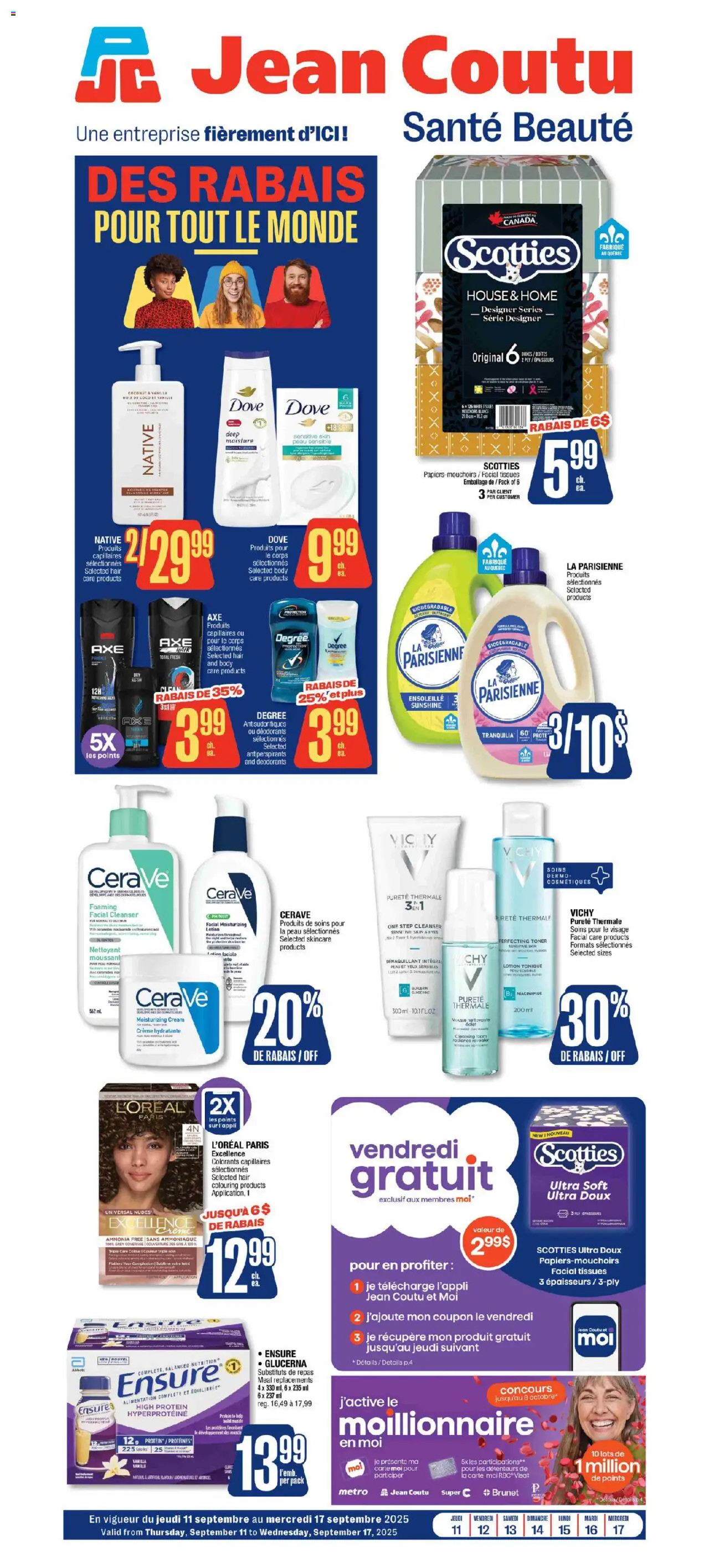 Jean Coutu flyer valid from Sep 11, 2025 - page number 1