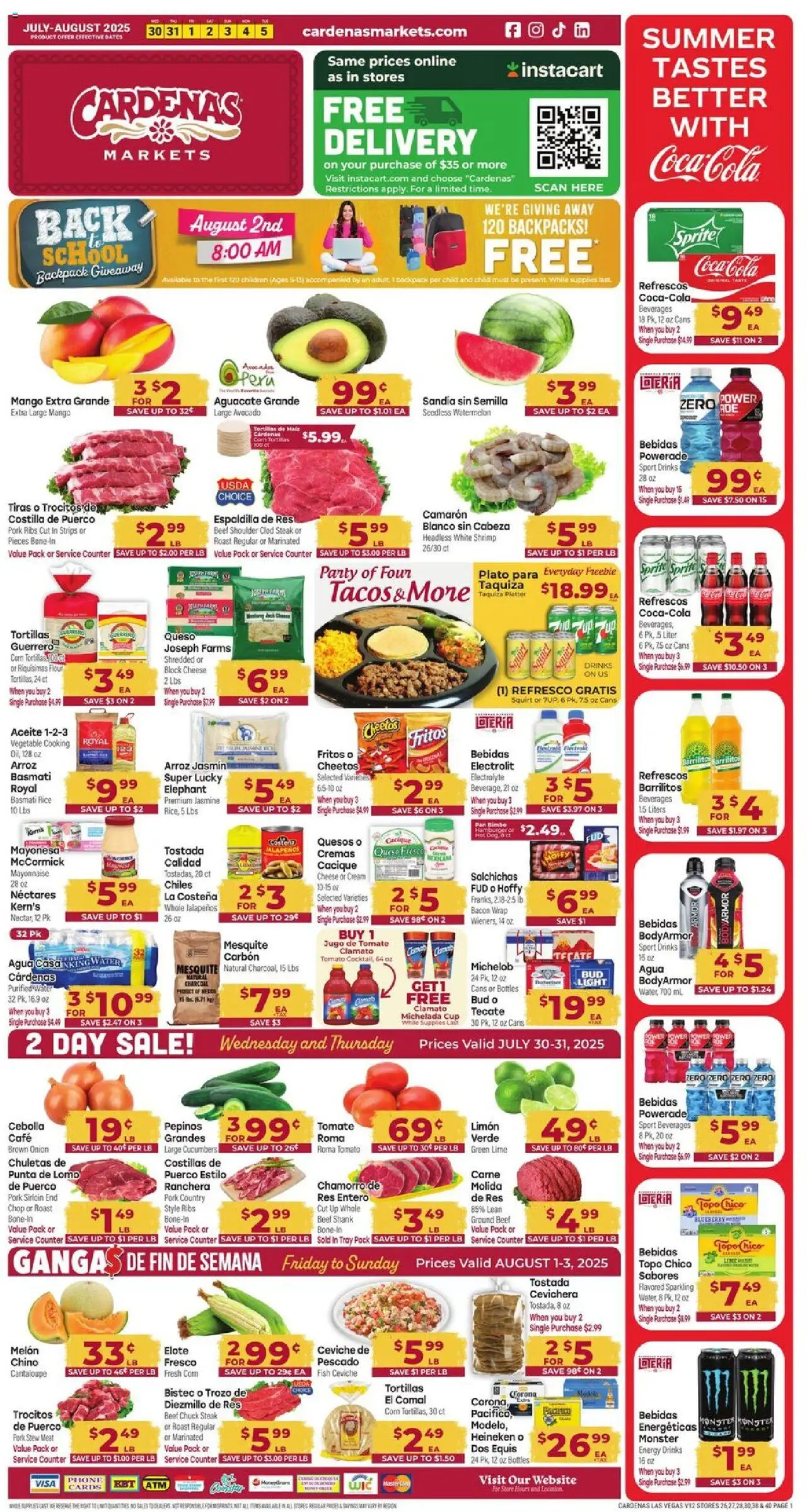 Cardenas Weekly Ad - NV from 07/30/2025 - Flyer - Page number 1