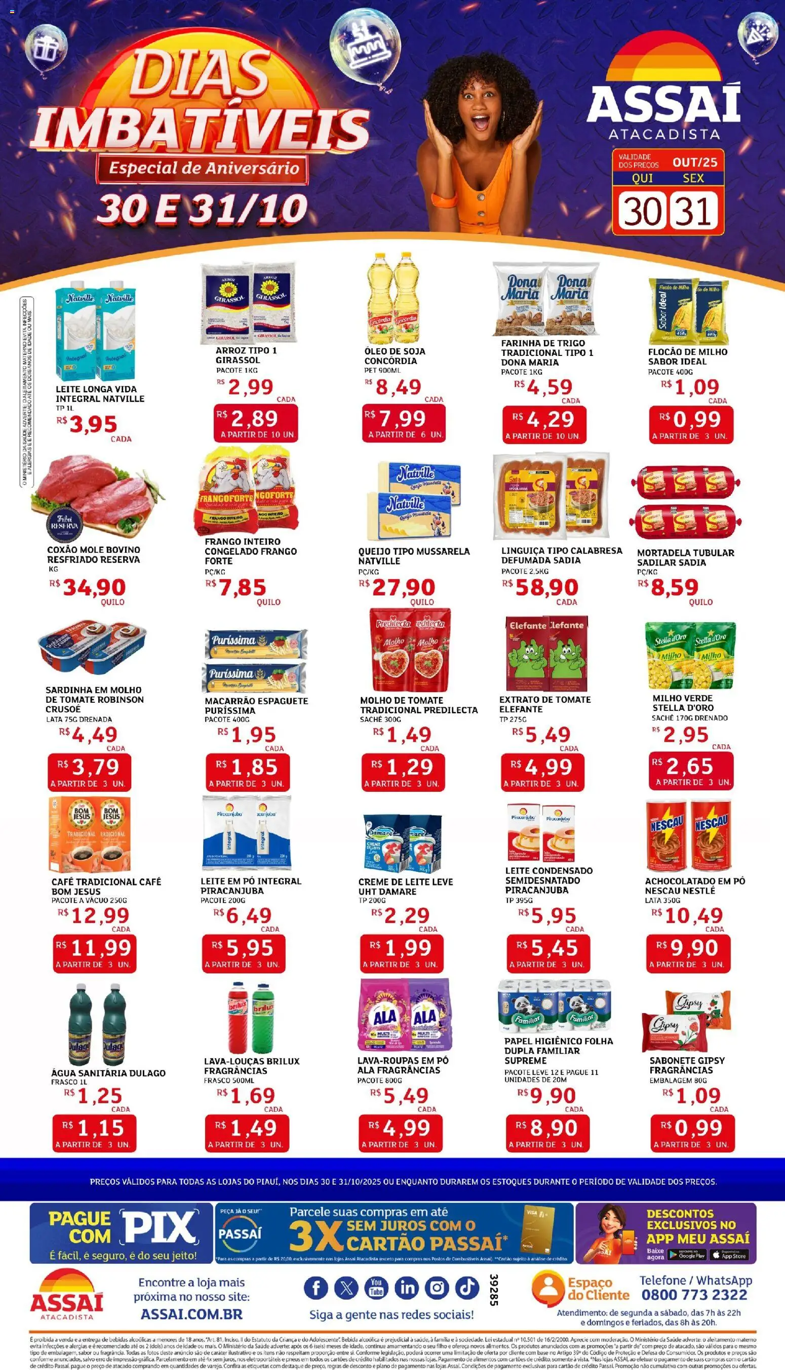 Pré-Visualização do folheto "Encarte - PI" da loja Assaí Atacadista válido a partir de 30/10/2025
