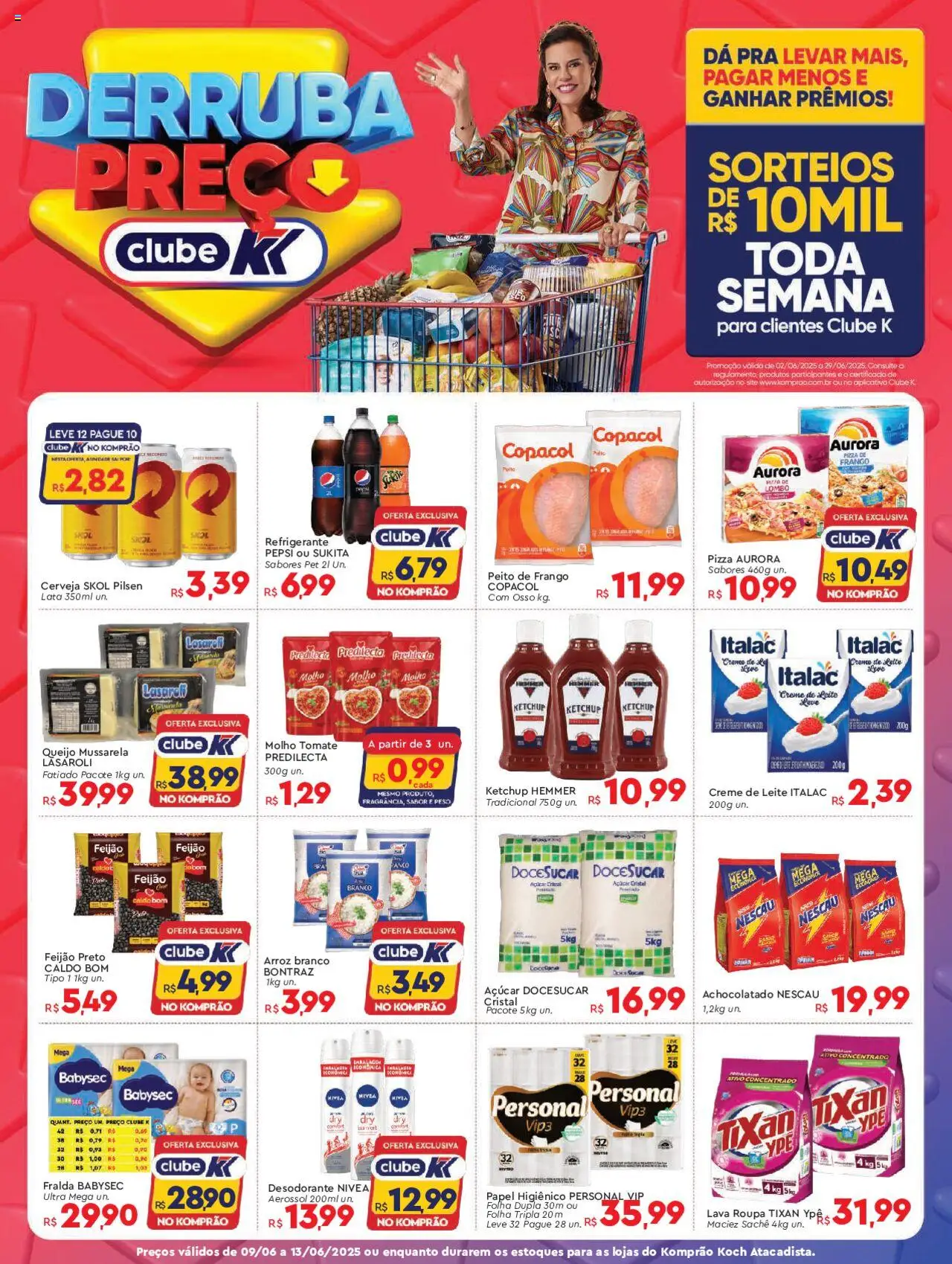 Komprao Atacadista folheto "Ofertas da semana" válido a partir de 09/06/2025 - número de página 1 - Pepsi, Lombo, Queijo, Pizza, Refrigerante, Mussarela