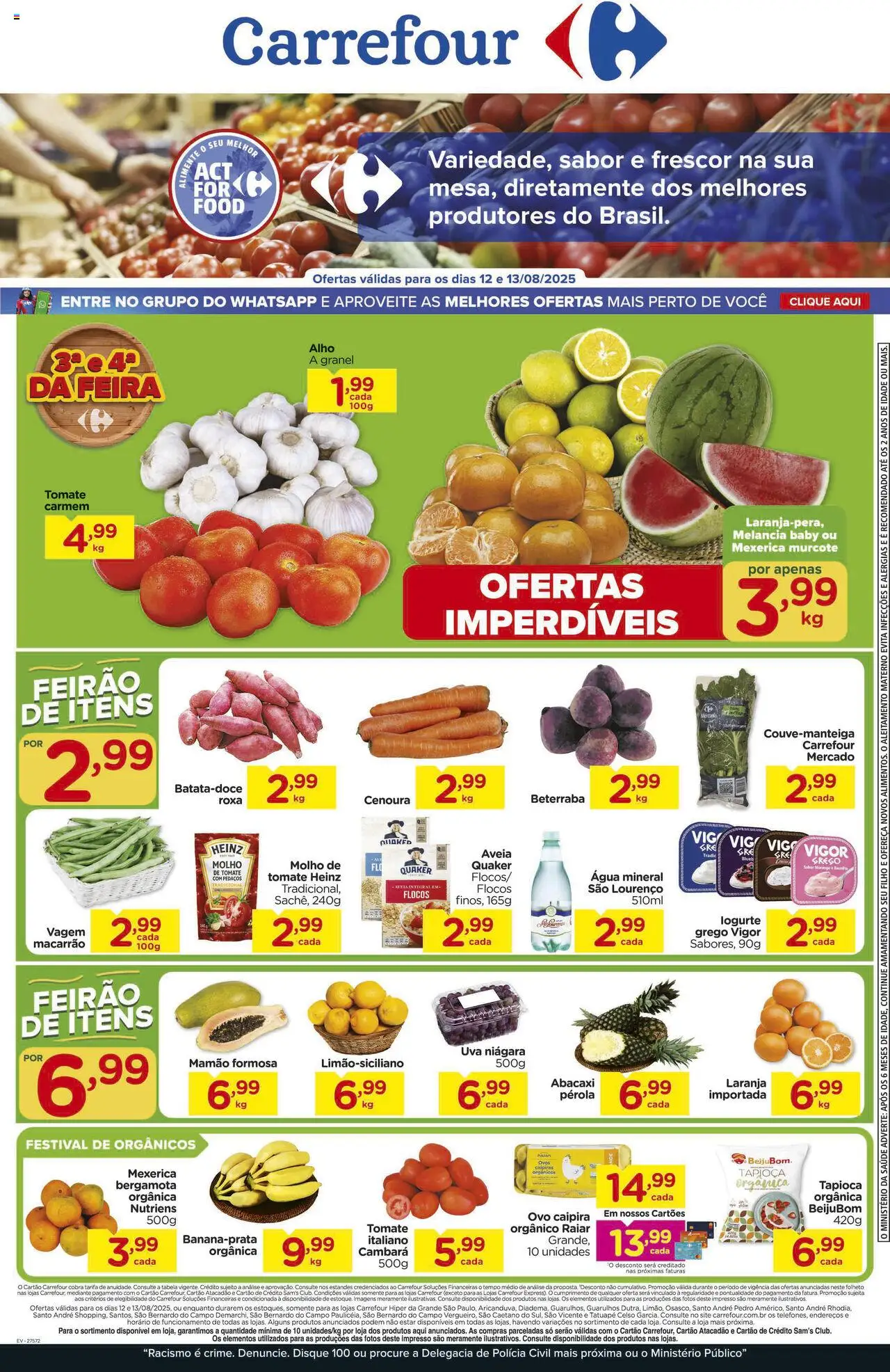 Carrefour folheto "Ofertas Feira" válido a partir de 12/08/2025 - número de página 1