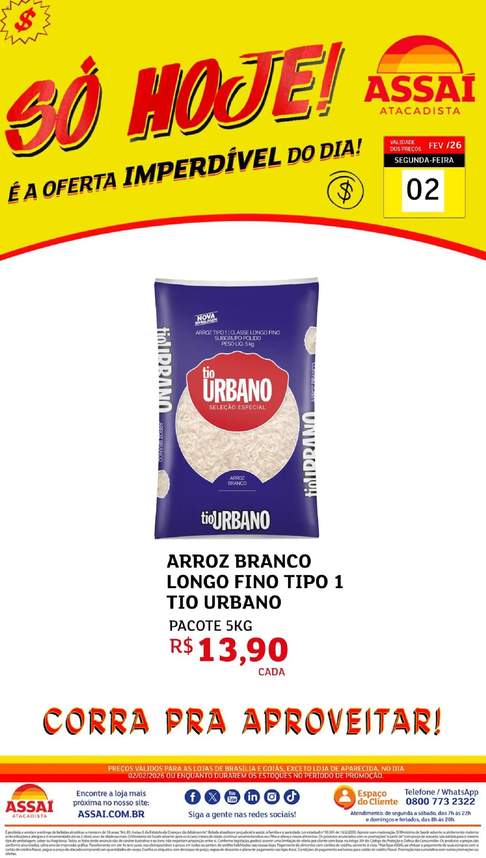 Pré-Visualização do folheto "Encarte - DF" da loja Assaí Atacadista válido a partir de 02/02/2026
