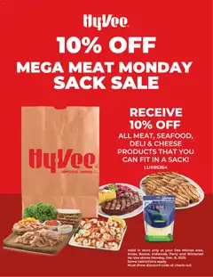 Ad Preview of HyVee Mega Meat Monday from 12/08/2025