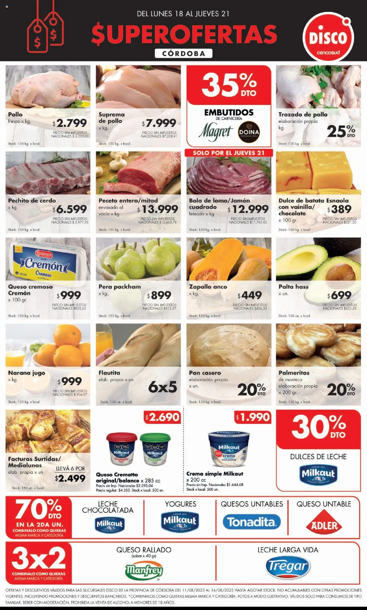 Disco Ofertas - Córdoba del 18/08/2025 Online