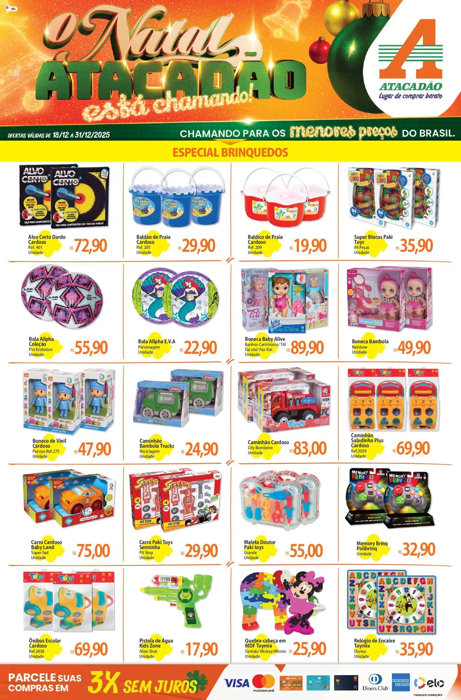 Pré-Visualização do folheto "Ofertas - MS" da loja Atacadão válido a partir de 18/12/2025