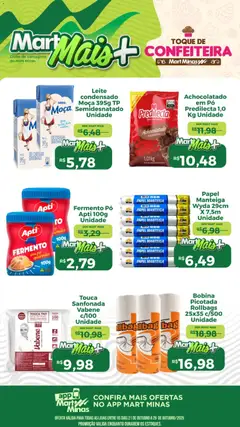 Pré-Visualização do folheto "Ofertas de confeitaria" da loja Mart Minas válido a partir de 21/10/2025