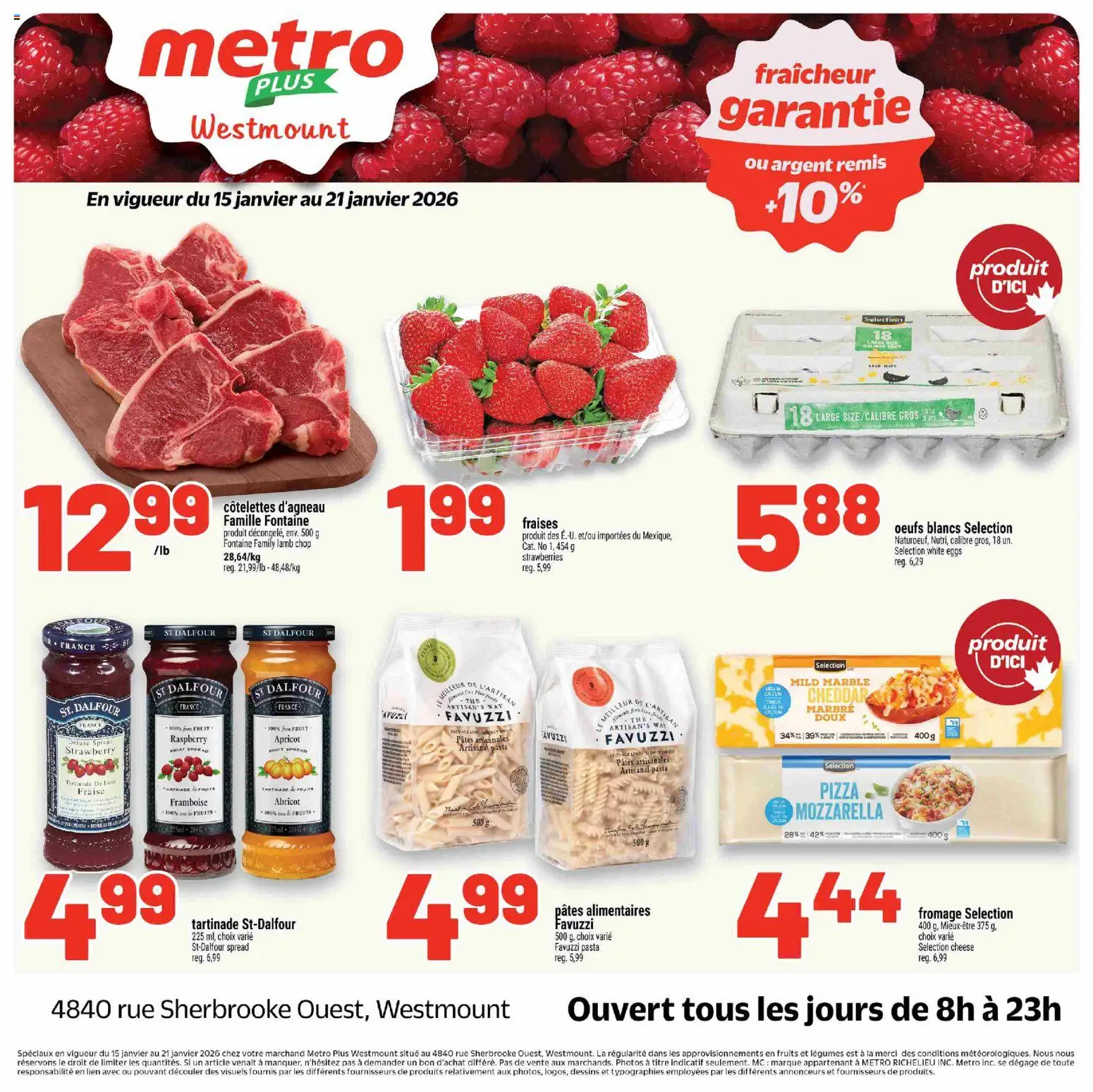 Preview of leaflet Montréal from shop Metro is valid from Jan 15, 2026