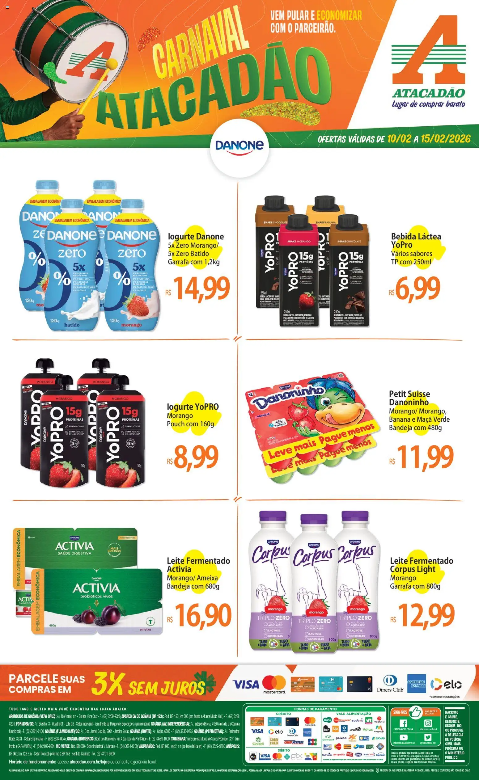 Pré-Visualização do folheto "Ofertas - GO" da loja Atacadão válido a partir de 10/02/2026