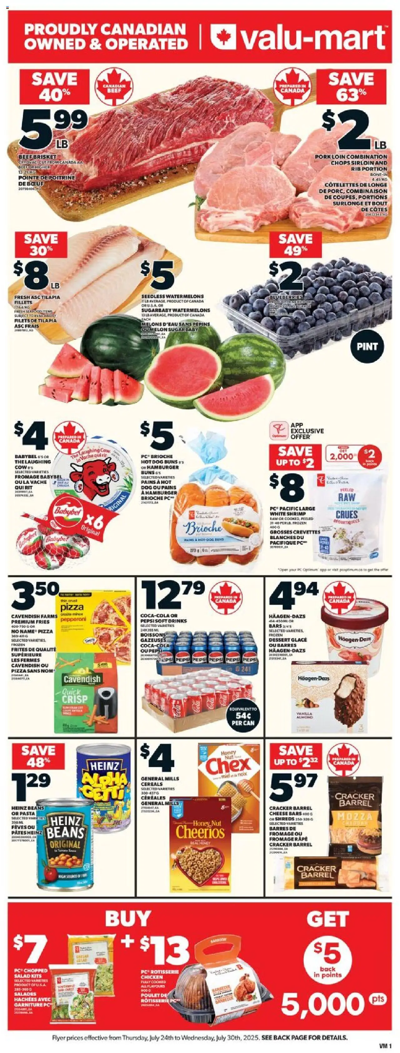 Valu Mart flyer valid from Jul 24, 2025 - page number 1
