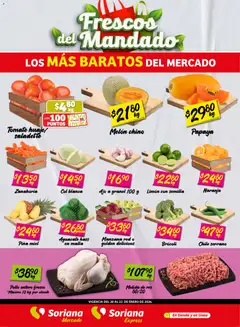 Vista previa las ofertas de la tienda Soriana - Frescos del Mandado Mercado: Ver, Tab, Chis, Camp, Yuc y Q. Roo desde el 20/01/2026 