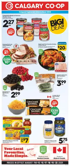 Un aperçu du dépliant Weekly flyer / circulaire du magasin Calgary Co-op est valide à partir 14 août 2025