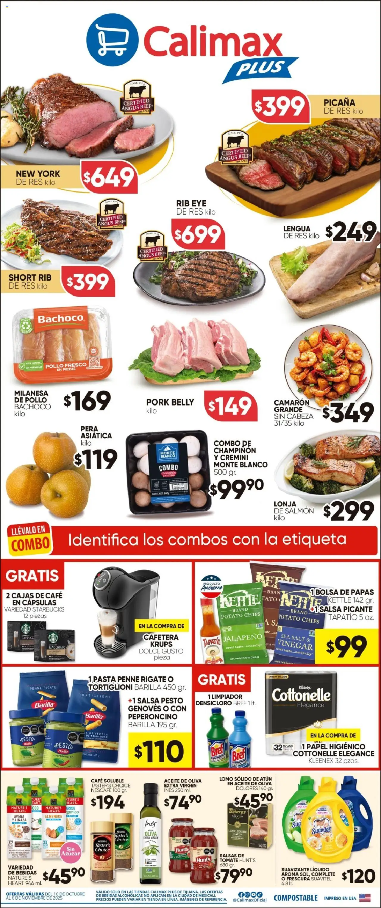Folleto Calimax Plus Calimax y sus promociones válidas desde el 10/10/2025 - Número de página 1