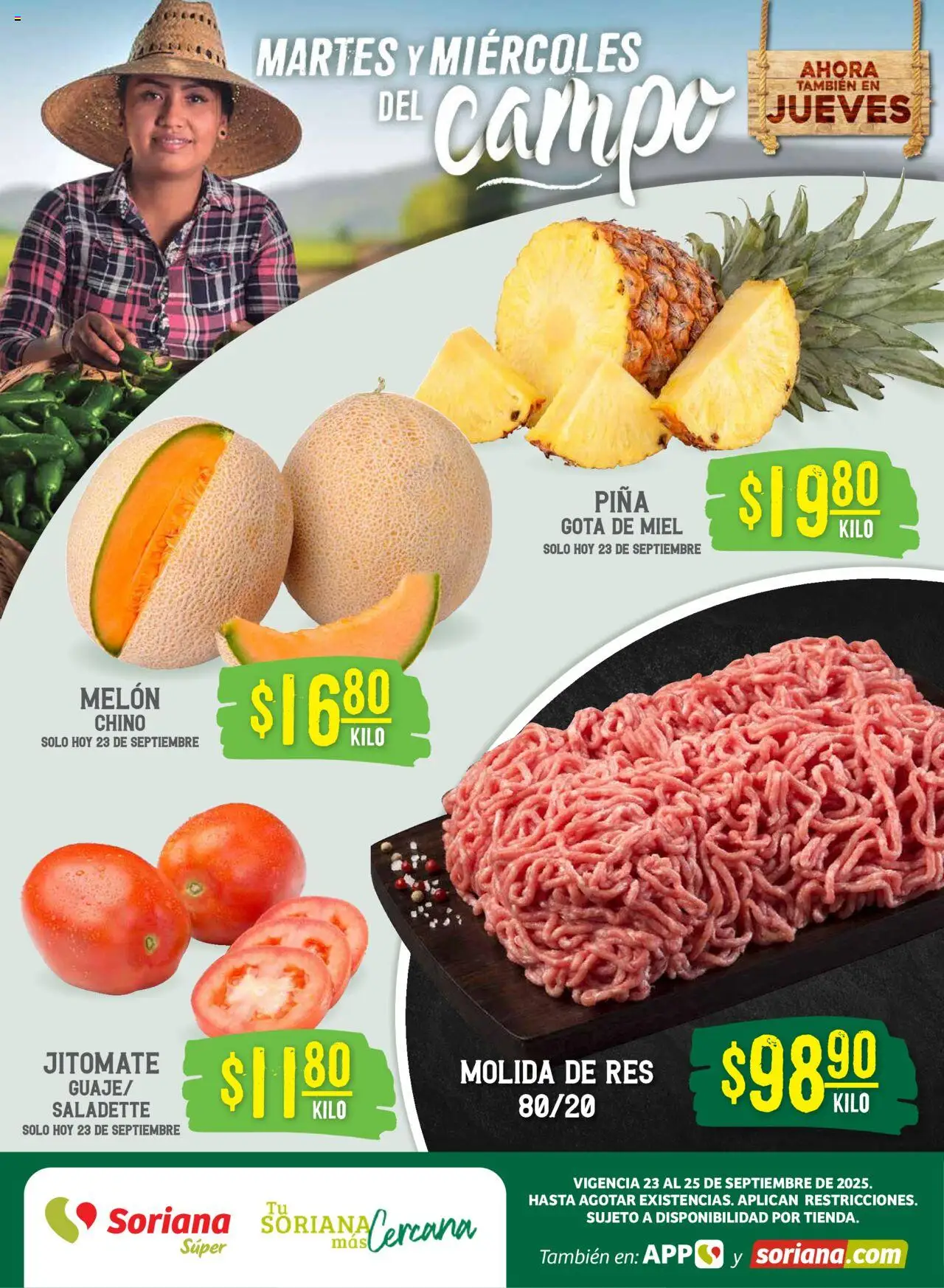 Martes y Miércoles del Campo Súper: Juárez Soriana y sus promociones válidas desde el 23/09/2025 - Número de página 1