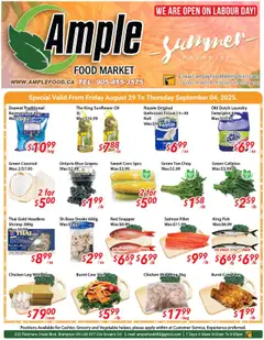 Un aperçu du dépliant Weekly flyer Brampton du magasin Ample Food Market est valide à partir 29 août 2025