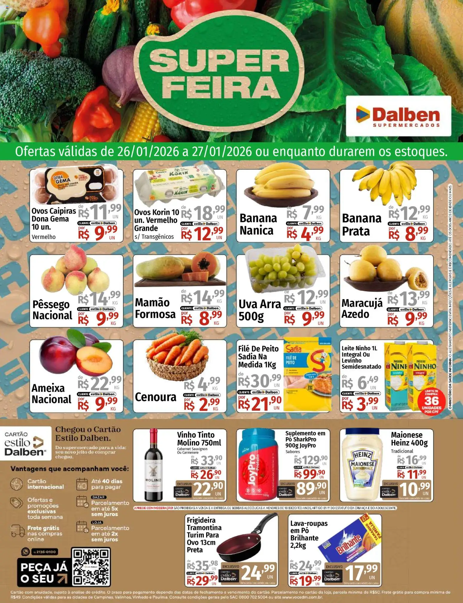 Pré-Visualização do folheto "Ofertas da semana" da loja Supermercado Dalben válido a partir de 26/01/2026
