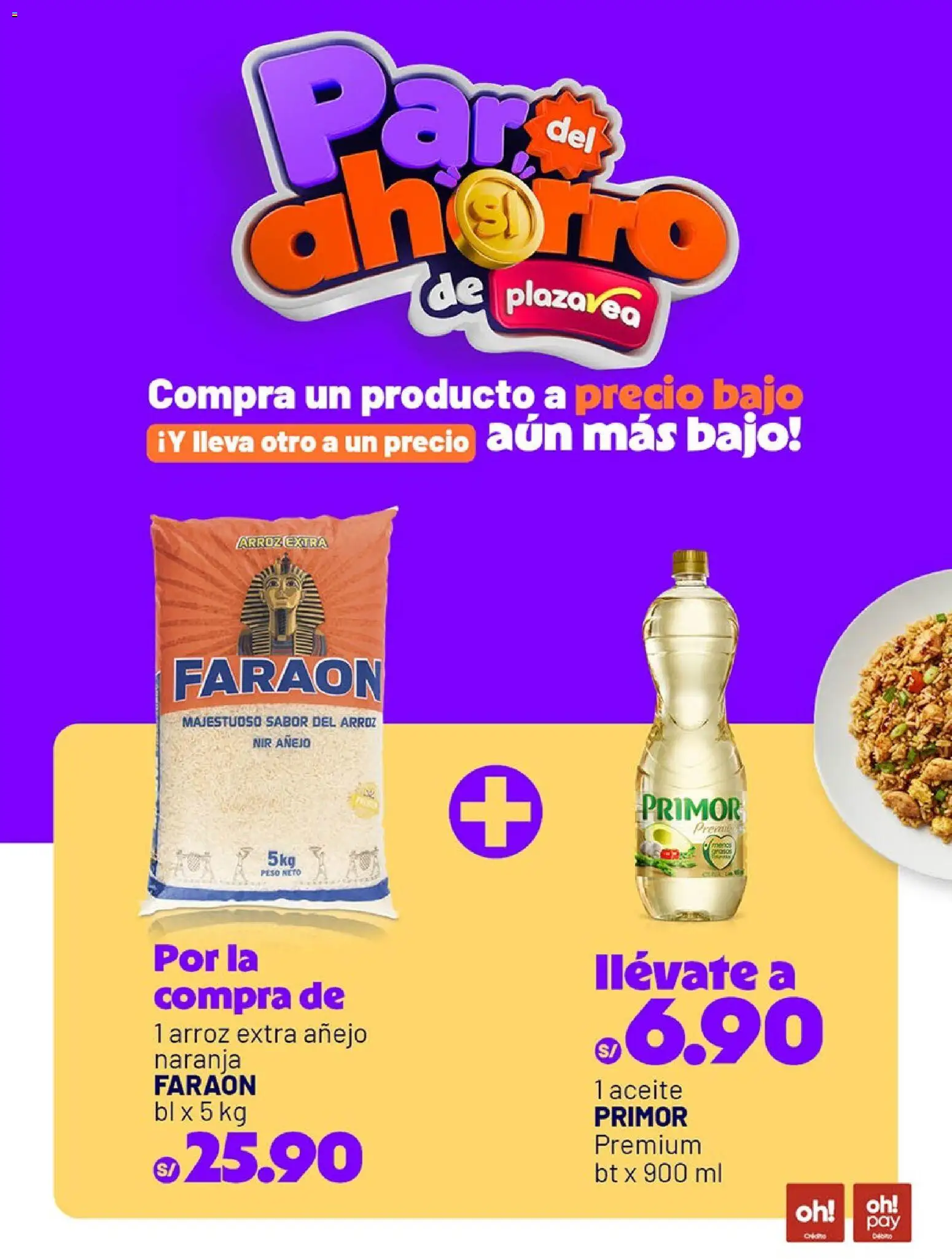 Vista previa de Catálogo de la tienda Plaza Vea válido desde 19/01/2026 - Arroz, Aceite, Peso, Bajo