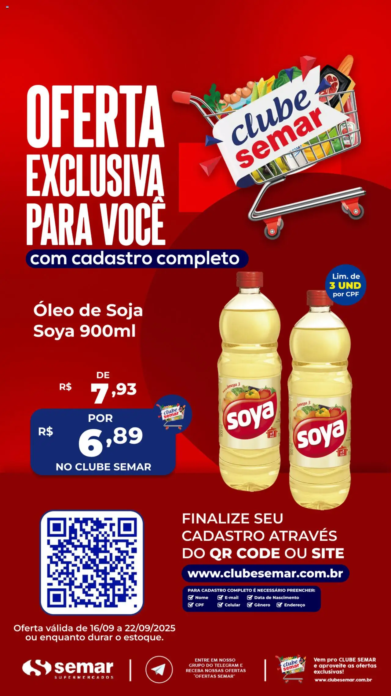 Semar Supermercado folheto "Ofertas Exclusivas" válido a partir de 16/09/2025 - número de página 1