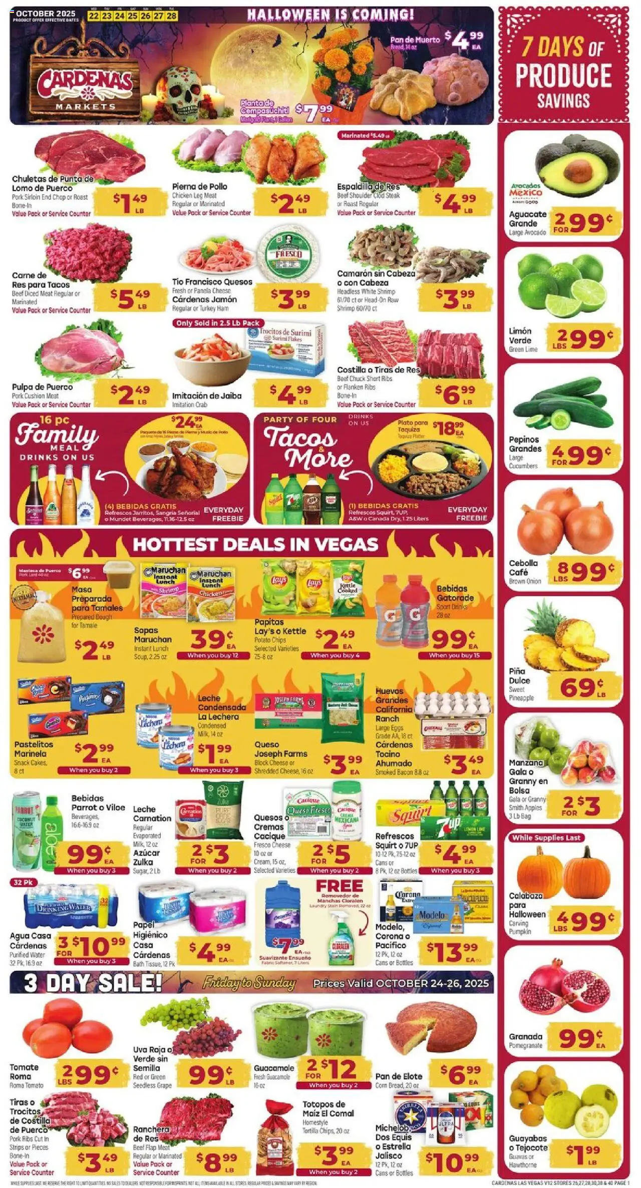 Cardenas Weekly Ad - NV from 10/22/2025 - Flyer - Page number 1