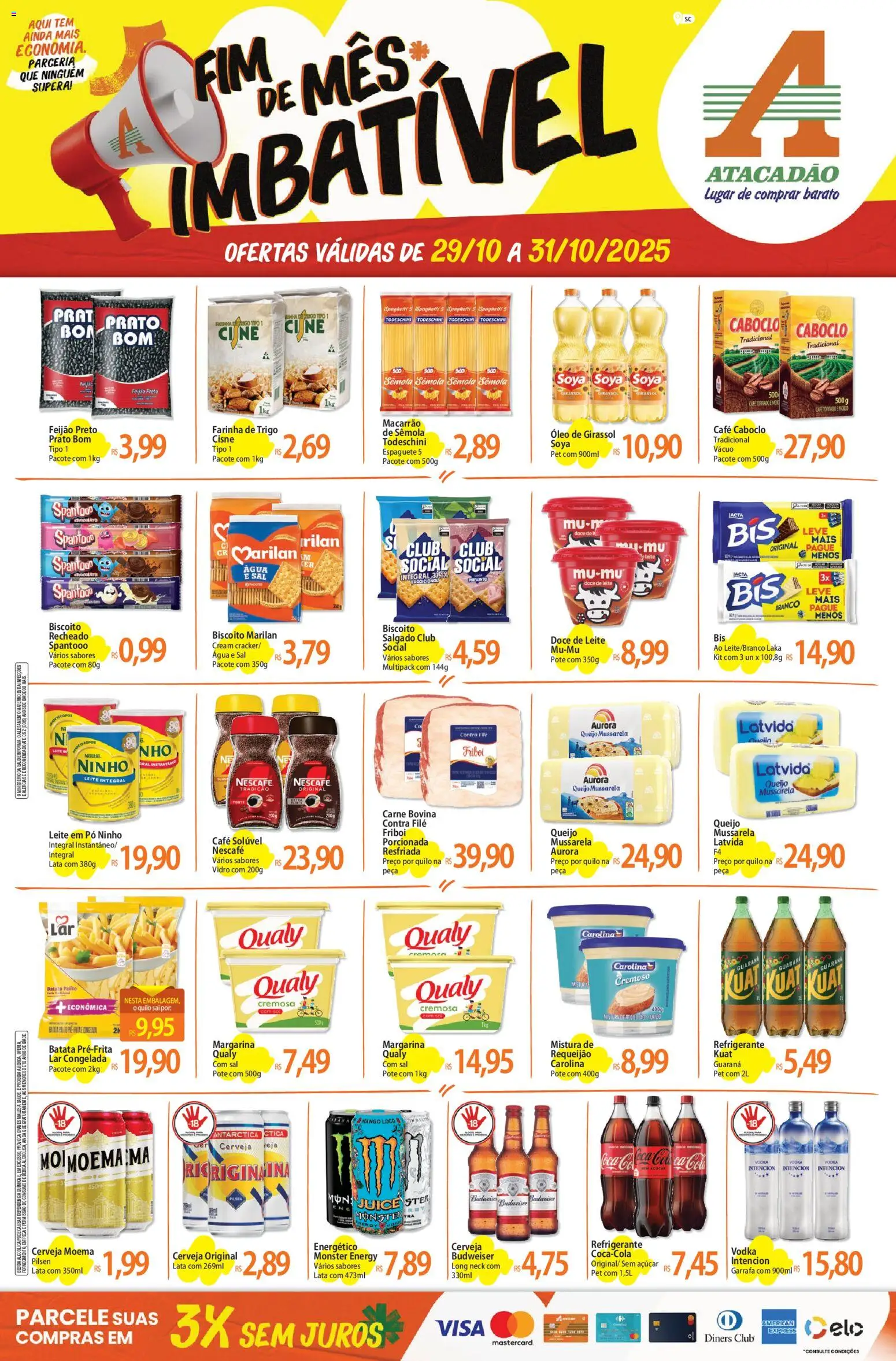 Pré-Visualização do folheto "Ofertas - SC" da loja Atacadão válido a partir de 29/10/2025