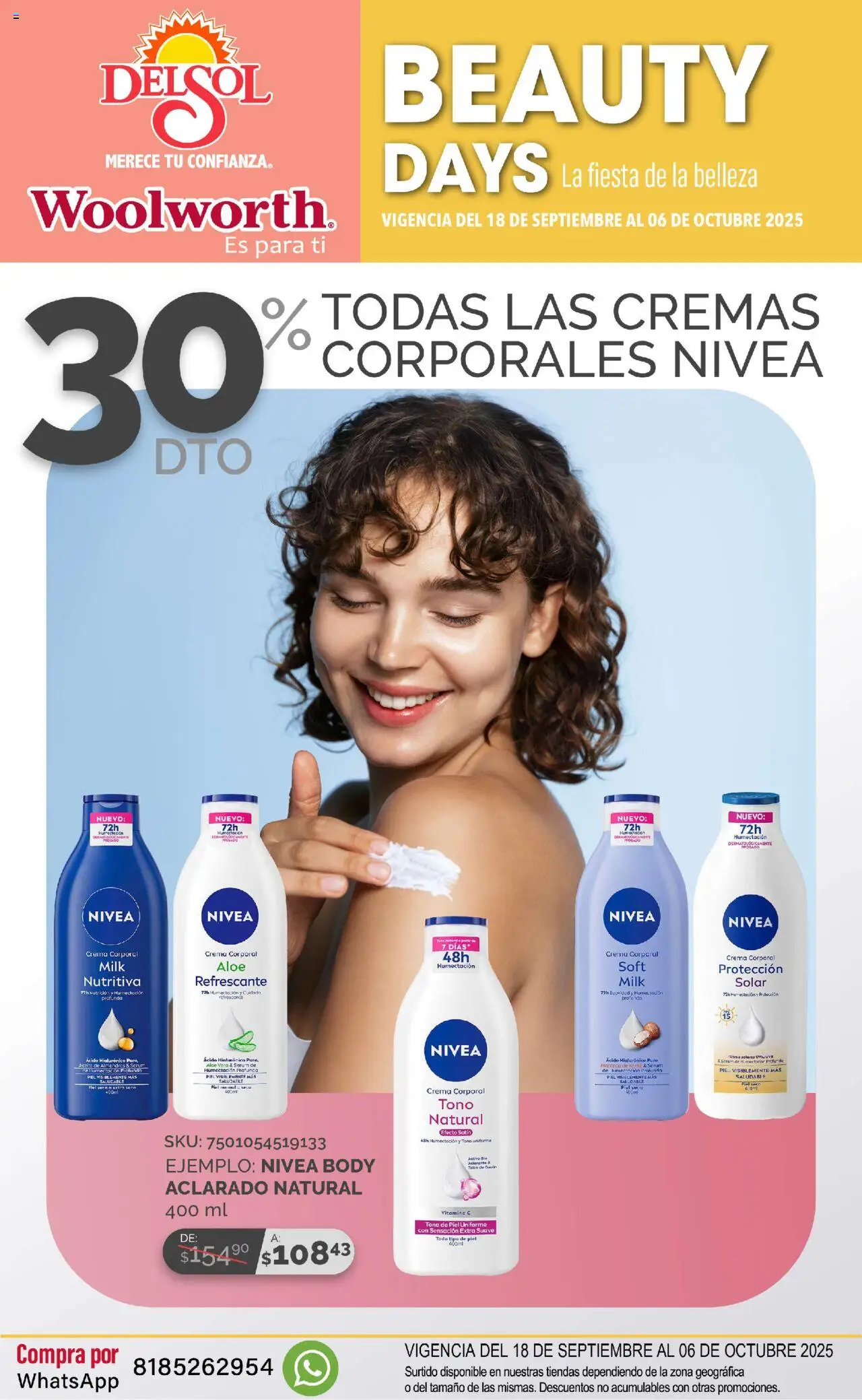 Catálogo - La Fiesta de la Belleza Del Sol y Woolworth y sus promociones válidas desde el 18/09/2025 - Número de página 1