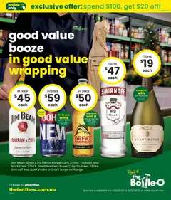 Preview of catalogue Good Value Booze, In Good Value Wrapping 08/12 from shop The Bottle-O valid 07/12/2025
