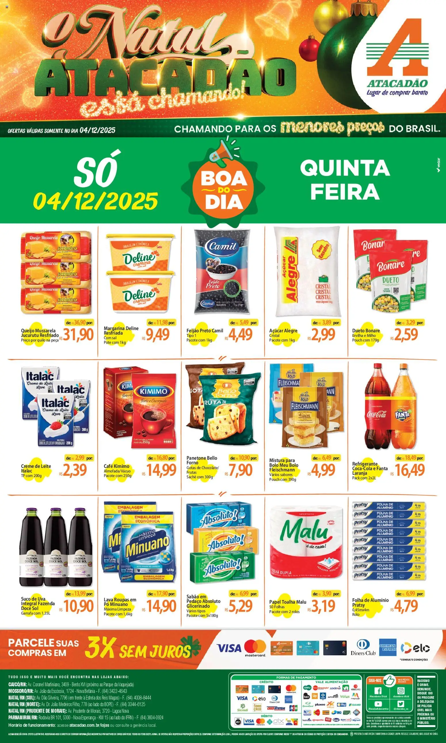 Pré-Visualização do folheto "Ofertas - RN" da loja Atacadão válido a partir de 04/12/2025