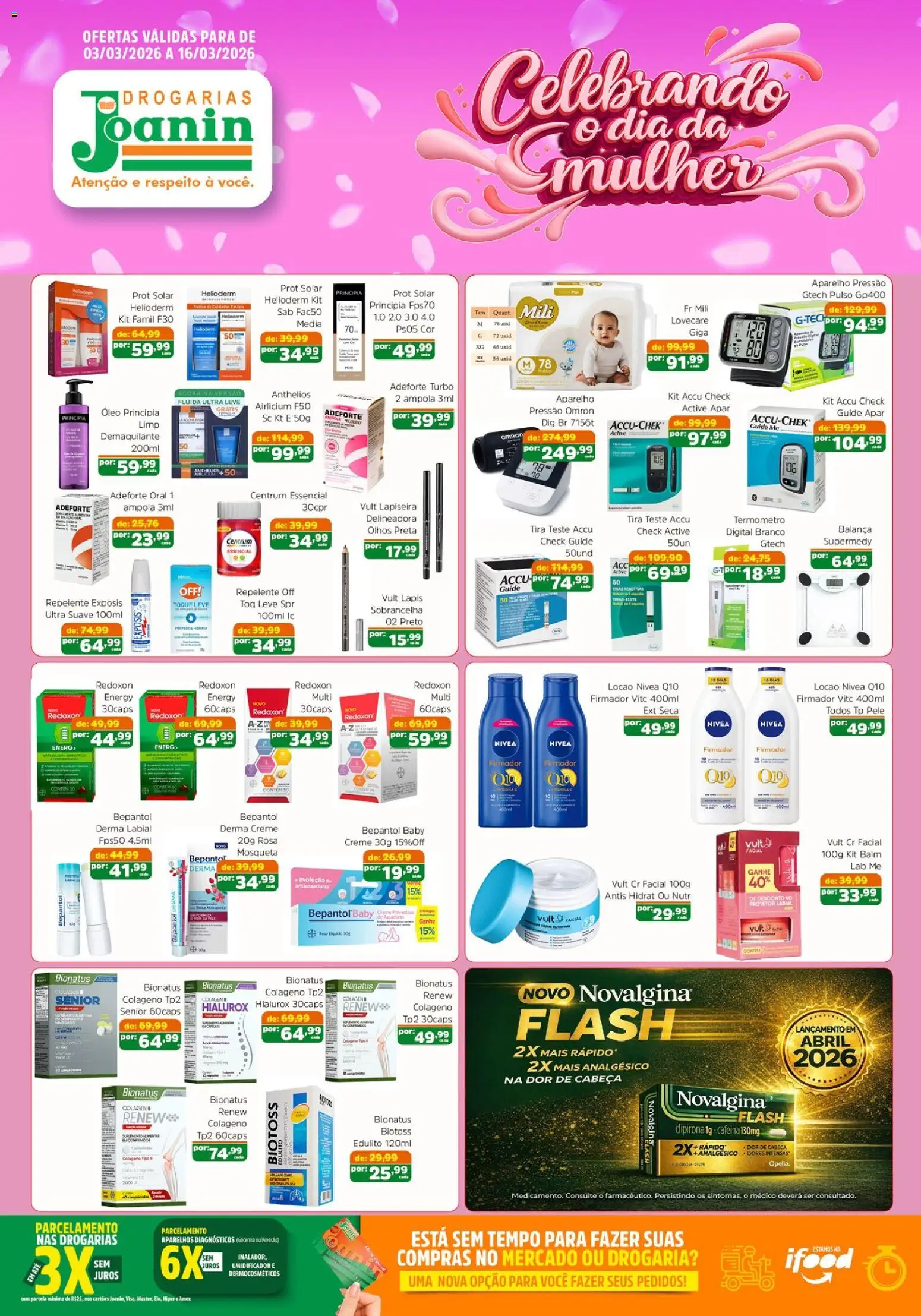 Pré-Visualização do folheto "Supermercados Joanin ofertas Drogaria" da loja Supermercados Joanin válido a partir de 03/03/2026