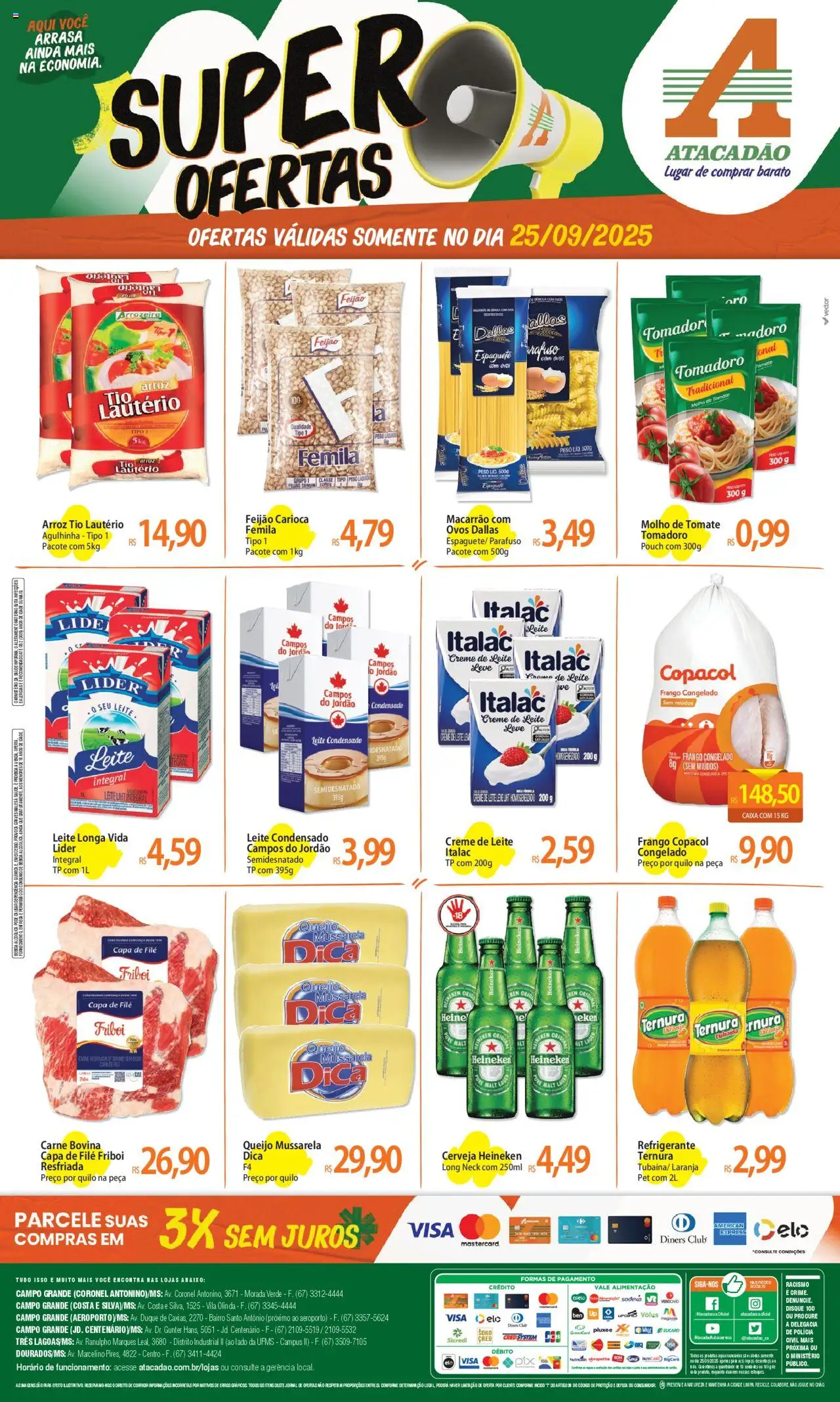 Atacadão folheto "Ofertas - MS" válido a partir de 25/09/2025 - número de página 1
