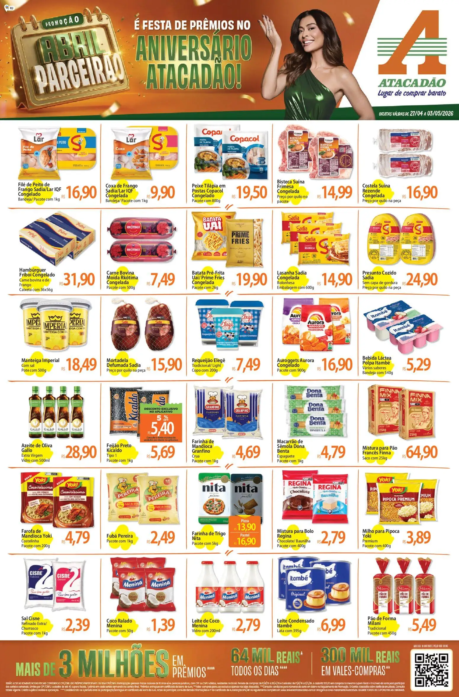 Pré-Visualização do folheto "Atacadão ofertas - RJ" da loja Atacadão válido a partir de 27/04/2026