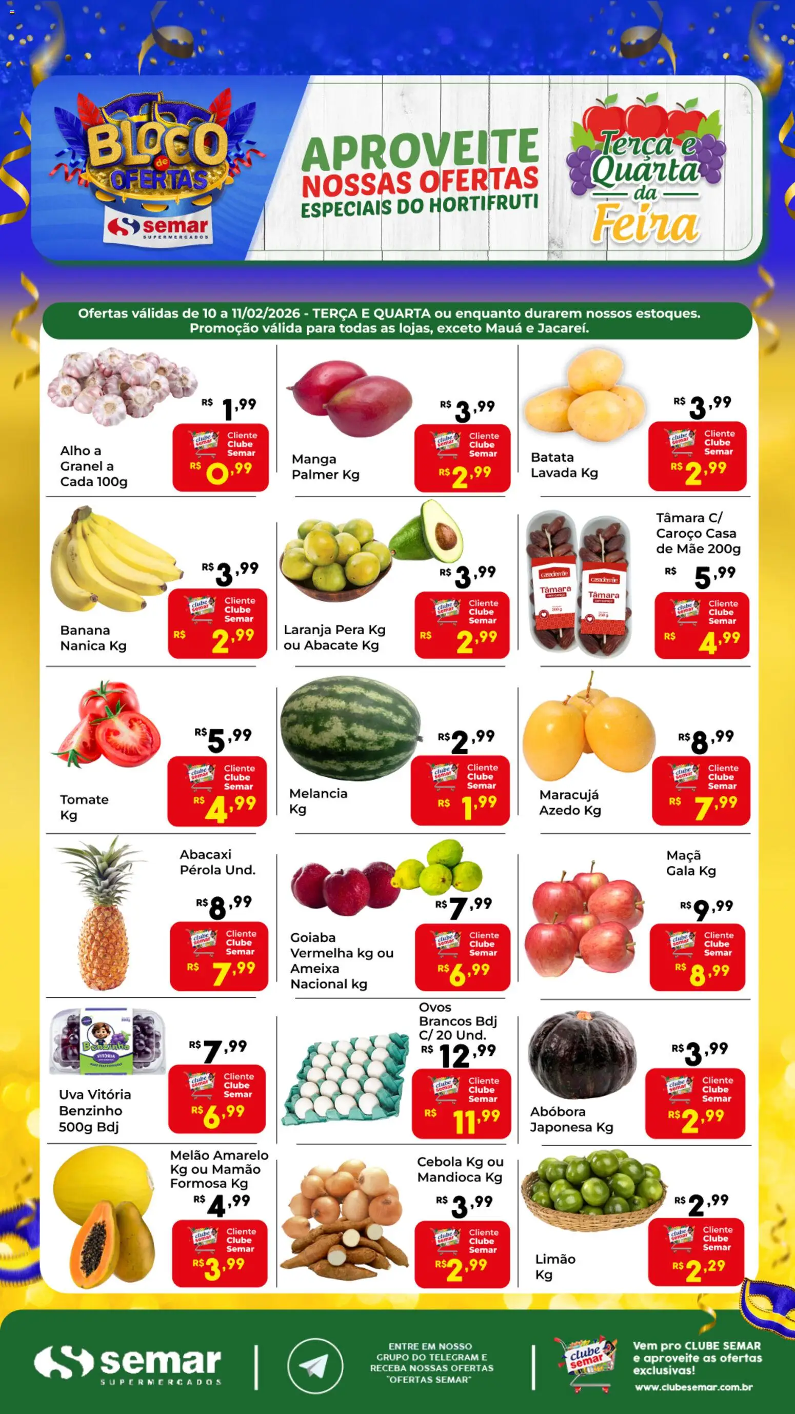 Pré-Visualização do folheto "Ofertas Terça e Quarta da Feira" da loja Semar Supermercado válido a partir de 10/02/2026